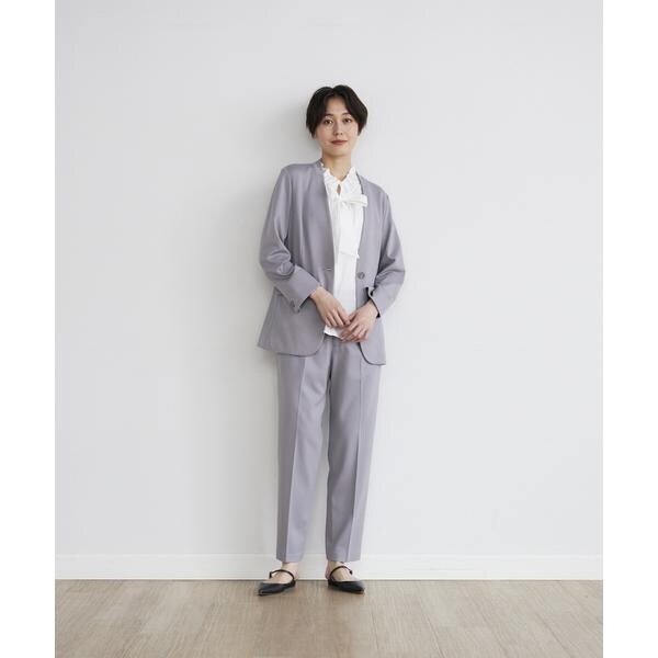 イネド（INED）/《INED CLARO》ポンチテーパードパンツ【セットアップ対応】