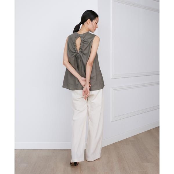 イネド（INED）/リネンボックスプリーツブラウス《la veille by SUPERIOR CLOSET》