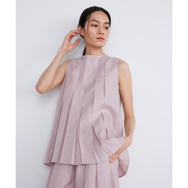 イネド（INED）/リネンボックスプリーツブラウス《la veille by SUPERIOR CLOSET》