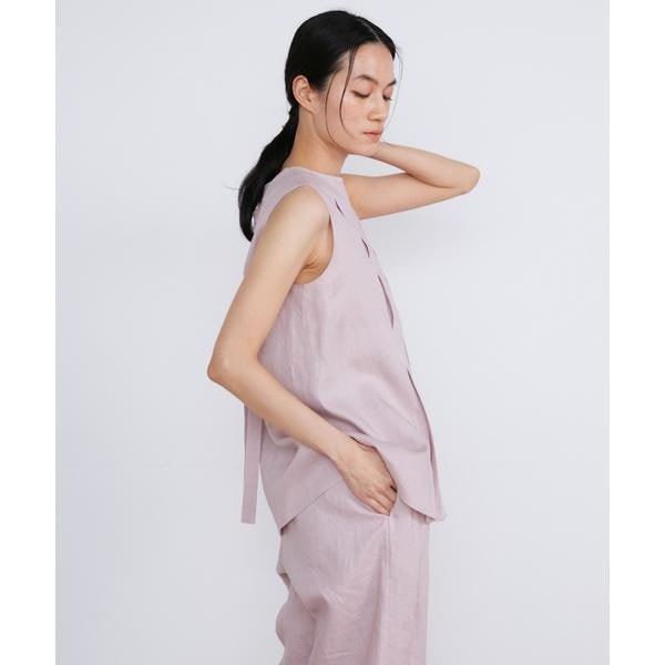 イネド（INED）/リネンボックスプリーツブラウス《la veille by SUPERIOR CLOSET》