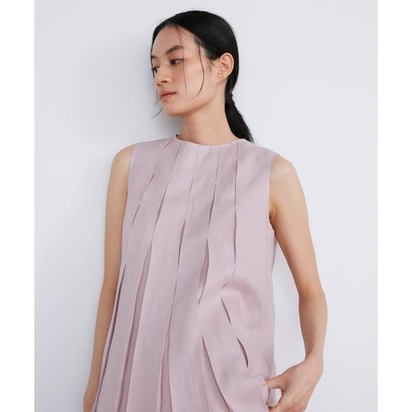 イネド（INED）/リネンボックスプリーツブラウス《la veille by SUPERIOR CLOSET》