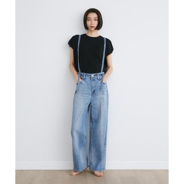 イネド（INED）/《SUPERIOR CLOSET》別注サスペンダー付きワイドデニムパンツ《Healthy DENIM
