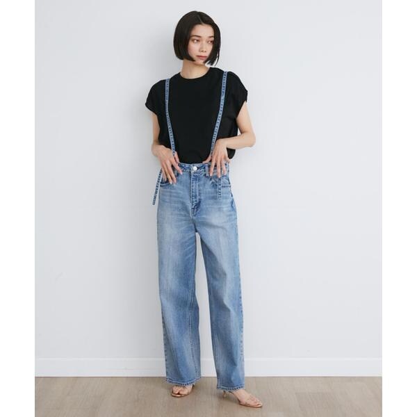 イネド（INED）/《SUPERIOR CLOSET》別注サスペンダー付きワイドデニムパンツ《Healthy DENIM