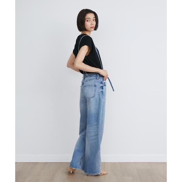 イネド（INED）/《SUPERIOR CLOSET》別注サスペンダー付きワイドデニムパンツ《Healthy DENIM