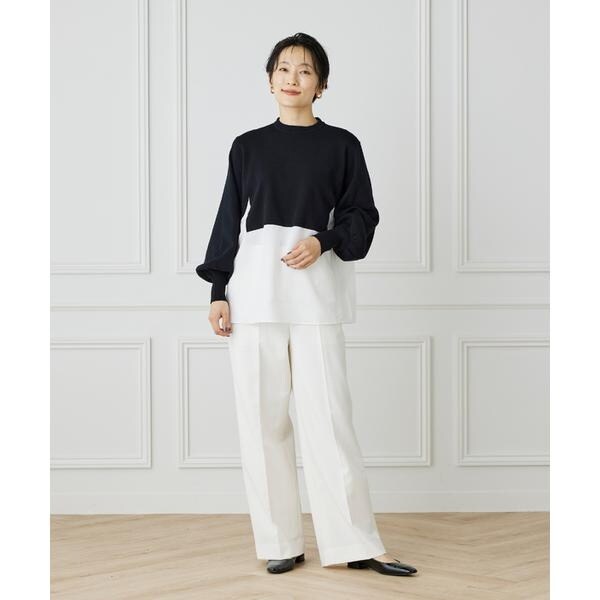 イネド（INED）/《大きいサイズ》Aimee美脚ワイドパンツ