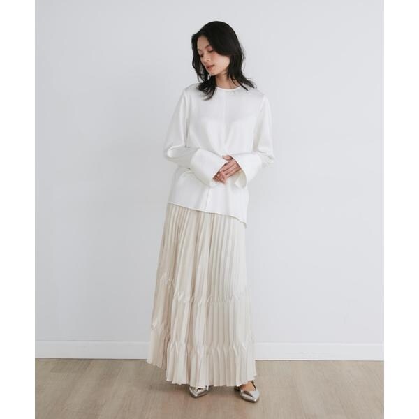 イネド（INED）/サテンプリーツスカート《la veille by SUPERIOR CLOSET》