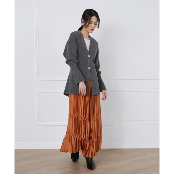 イネド（INED）/サテンプリーツスカート《la veille by SUPERIOR CLOSET》