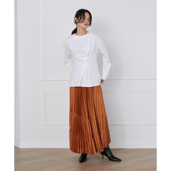 イネド（INED）/サテンプリーツスカート《la veille by SUPERIOR CLOSET》