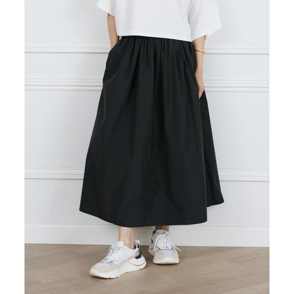 イネド（INED）/《大きいサイズ》タックギャザースカートの通販は