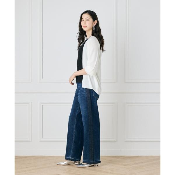 イネド（INED）/《大きいサイズ》鹿の子編み着流しホールガーメントカーディガン《Cuoo》