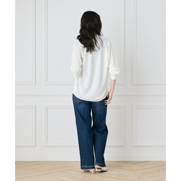 イネド（INED）/《大きいサイズ》鹿の子編み着流しホールガーメントカーディガン《Cuoo》