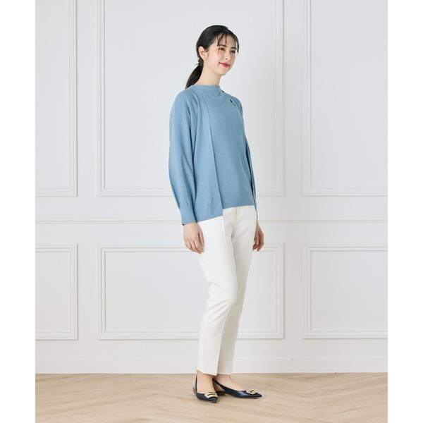 イネド（INED）/《大きいサイズ》鹿の子編み着流しホールガーメントカーディガン《Cuoo》