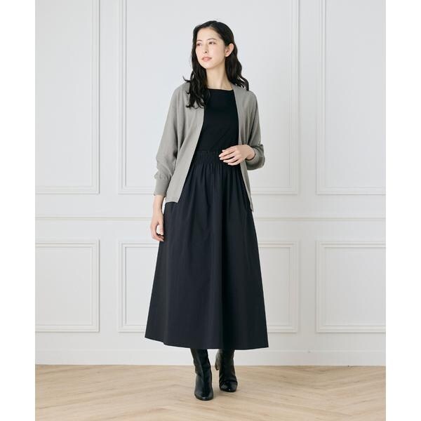 イネド（INED）/《大きいサイズ》鹿の子編み着流しホールガーメントカーディガン《Cuoo》