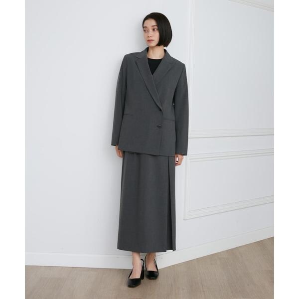 イネド（INED）/《大きいサイズ》2WAYストレッチダブルブレストサイド釦ジャケット