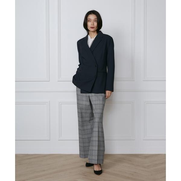 イネド（INED）/《大きいサイズ》2WAYストレッチダブルブレストサイド釦ジャケット