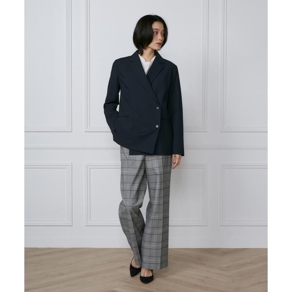 イネド（INED）/《大きいサイズ》2WAYストレッチダブルブレストサイド釦ジャケット