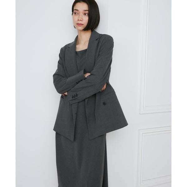 イネド（INED）/《大きいサイズ》2WAYストレッチダブルブレストサイド釦ジャケット