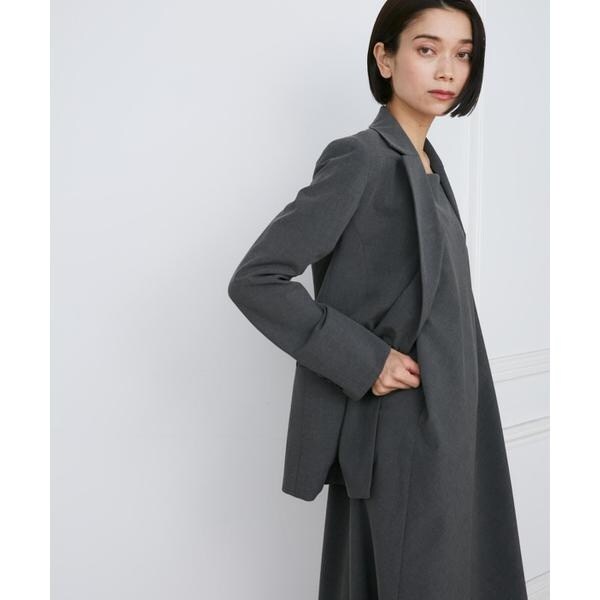 イネド（INED）/《大きいサイズ》2WAYストレッチダブルブレストサイド釦ジャケット