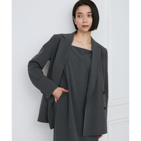 イネド（INED）/《大きいサイズ》2WAYストレッチダブルブレストサイド釦ジャケット