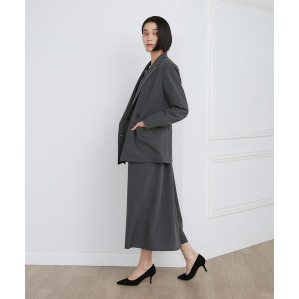 イネド（INED）/《大きいサイズ》2WAYストレッチダブルブレストサイド釦ジャケット