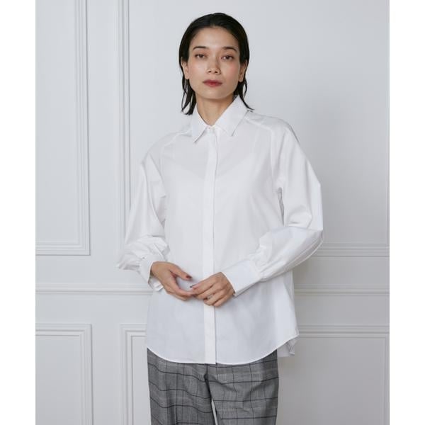 イネド（INED）/《大きいサイズ》ハンマースリーブブラウス