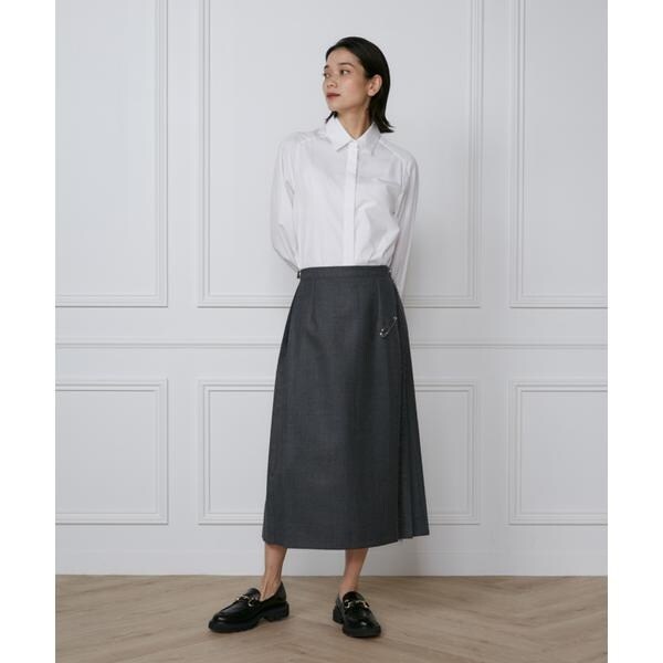 イネド（INED）/《大きいサイズ》ハンマースリーブブラウス