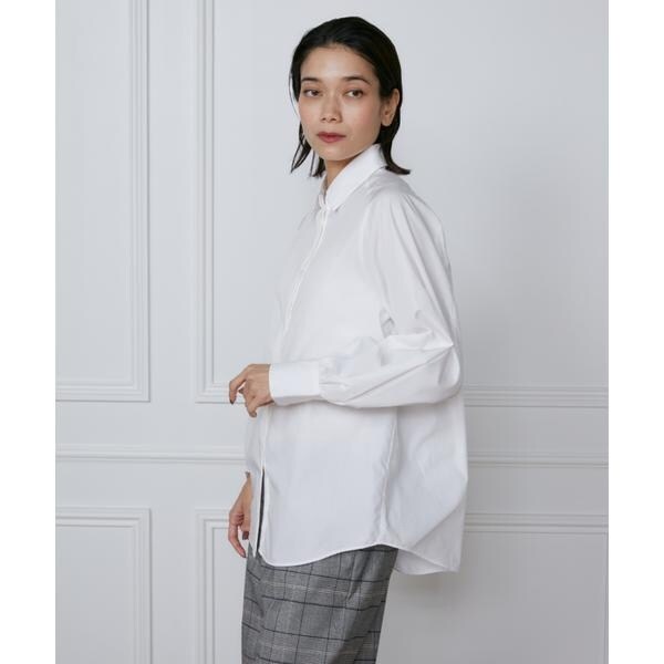 イネド（INED）/《大きいサイズ》ハンマースリーブブラウス