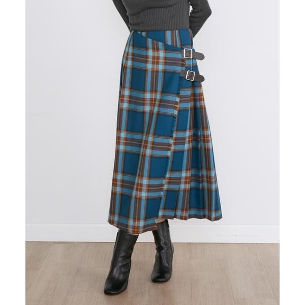 イネド（INED）/別注ラップロングスカート《O’neil of Dublin》