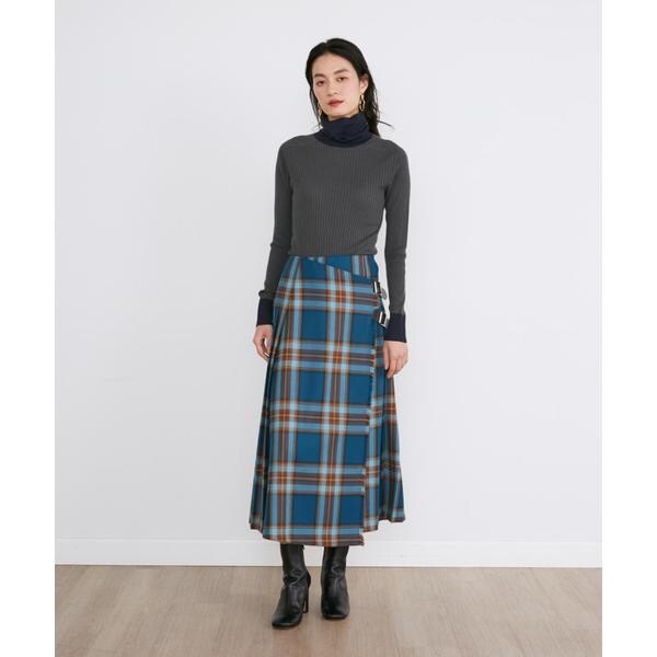 イネド（INED）/別注ラップロングスカート《O’neil of Dublin》