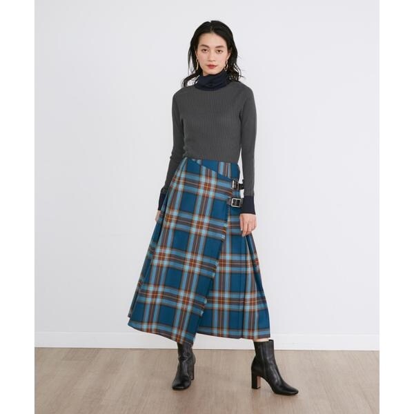 イネド（INED）/別注ラップロングスカート《O’neil of Dublin》