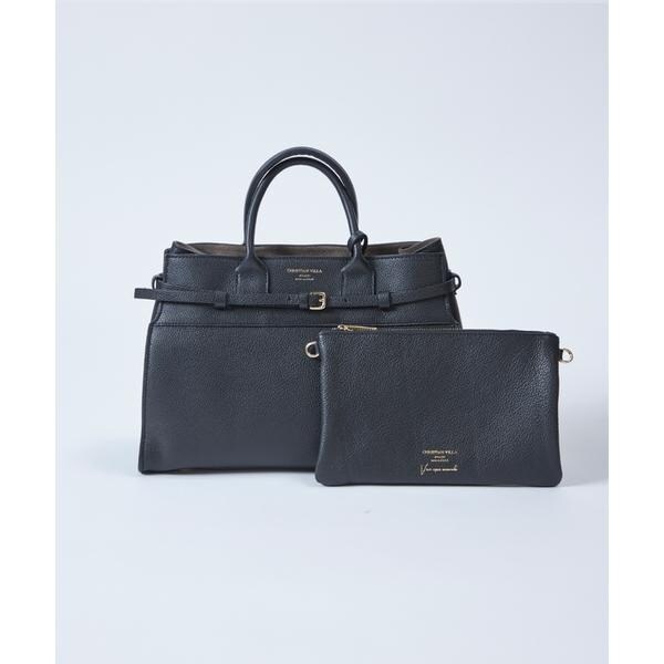 イネド（INED）/《SUPERIOR CLOSET》ポーチ付きレザートートバッグ《CHRISTIAN VILLA》