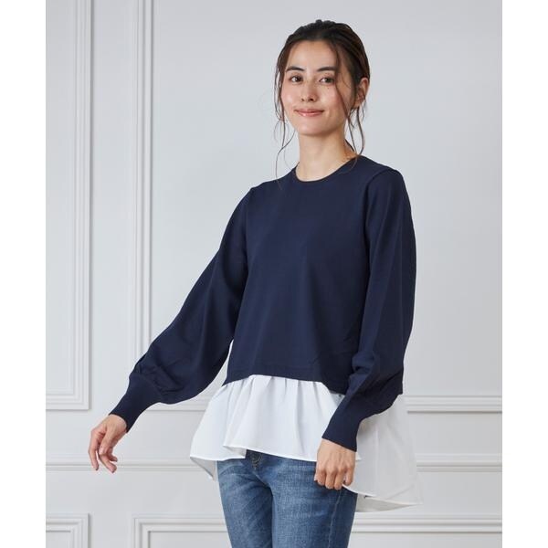 イネド（INED）/裾フリルニットプルオーバーの通販は 6,600円