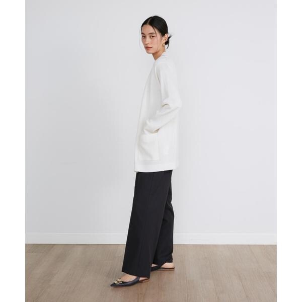 イネド（INED）/《大きいサイズ》ミラノリブ着流しカーディガン