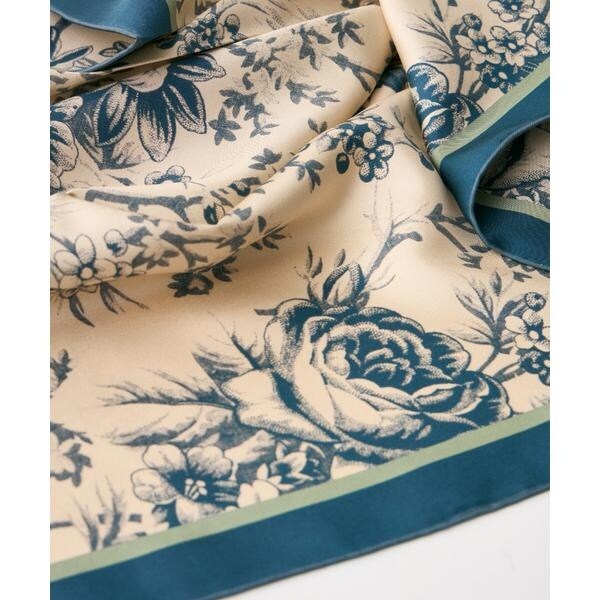 イネド（INED）/《SUPERIOR CLOSET》Classical Blue Toile Scarf《Tapis