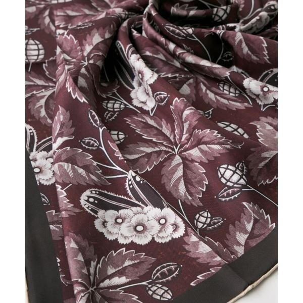 イネド（INED）/《SUPERIOR CLOSET》Classical Bordeaux Bloom Scarf《Ta