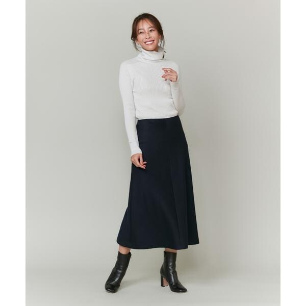 イネド（INED）/《大きいサイズ》カシミヤAラインスカート《大草直子コラボ》《COLOMBO》
