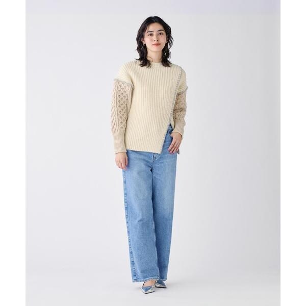 イネド（INED）/カラーブロッキングケーブルニット《la veille by SUPERIOR CLOSET》