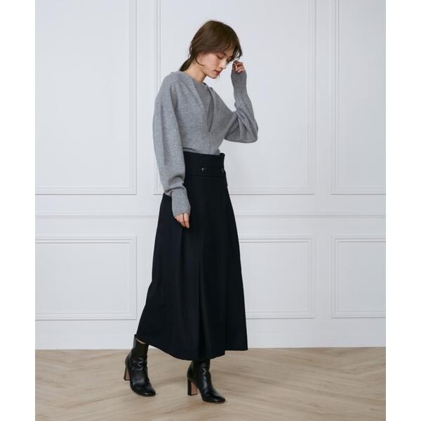 イネド（INED）/フラノストレッチラップ風スカート《la veille by SUPERIOR CLOSET》