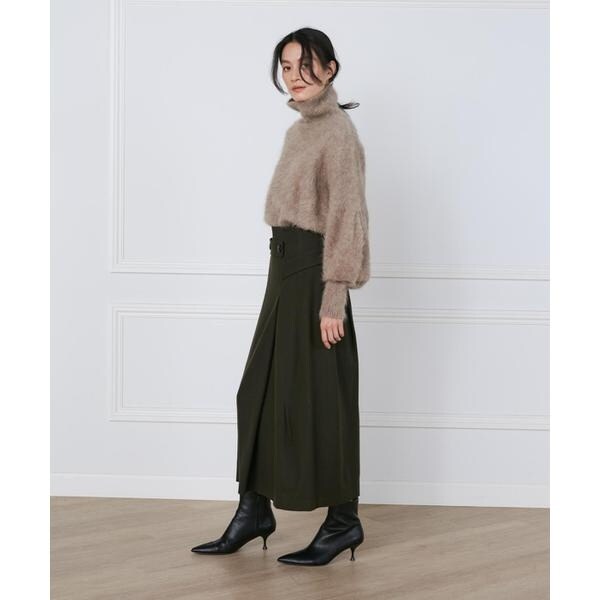 イネド（INED）/フラノストレッチラップ風スカート《la veille by SUPERIOR CLOSET》