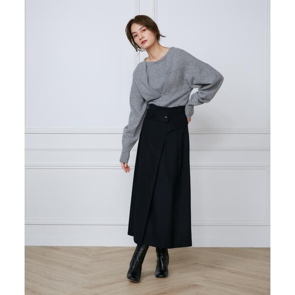 イネド（INED）/フラノストレッチラップ風スカート《la veille by SUPERIOR CLOSET》