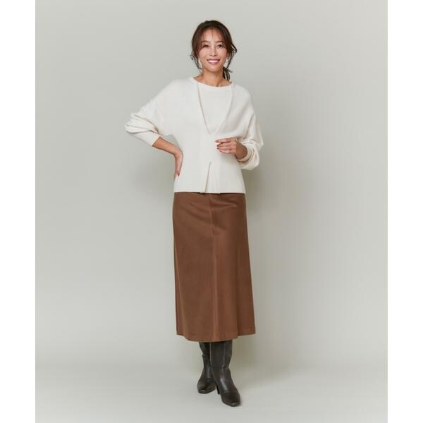 イネド（INED）/《大草直子コラボ》カシミヤAラインスカート《COLOMBO》