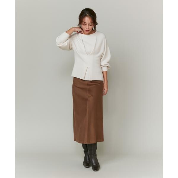 イネド（INED）/《大草直子コラボ》カシミヤAラインスカート《COLOMBO》