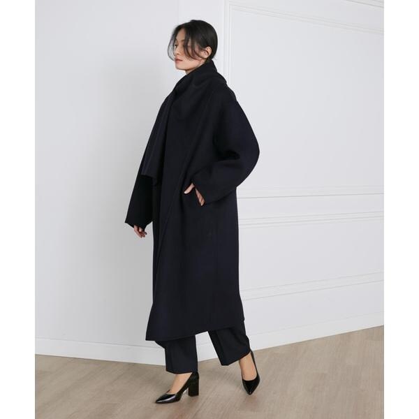 イネド（INED）/ストール風ラップリバーコート《la veille by SUPERIOR CLOSET》