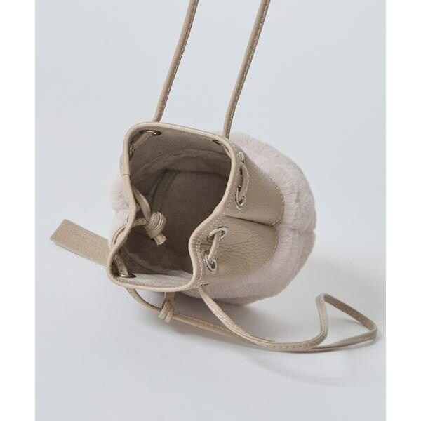 イネド（INED）/《SUPERIOR CLOSET》巾着ショルダーファーバック《MARCO MASI》