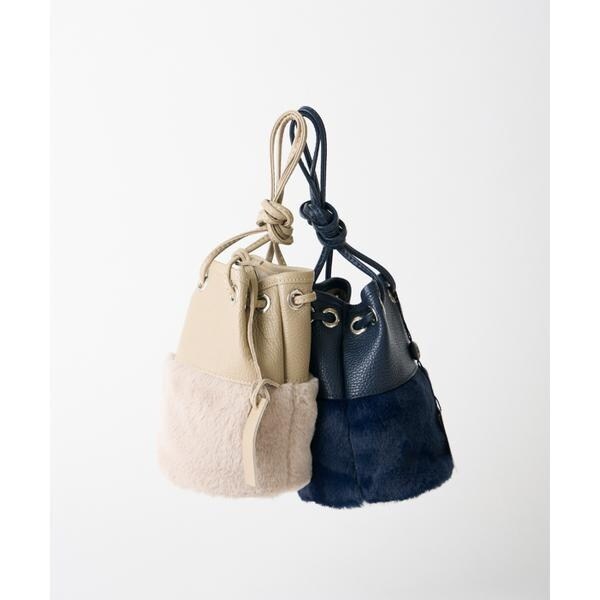 イネド（INED）/《SUPERIOR CLOSET》巾着ショルダーファーバック《MARCO MASI》