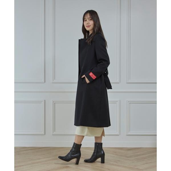 イネド（INED）/《大きいサイズ》圧縮スムースドッキングニットワンピース