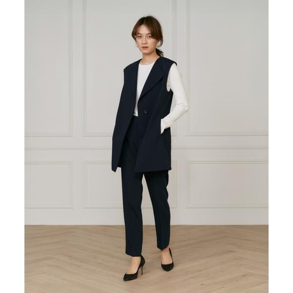 イネド（INED）/《大きいサイズ》【マルチWAYセットアップ】テーパードパンツ