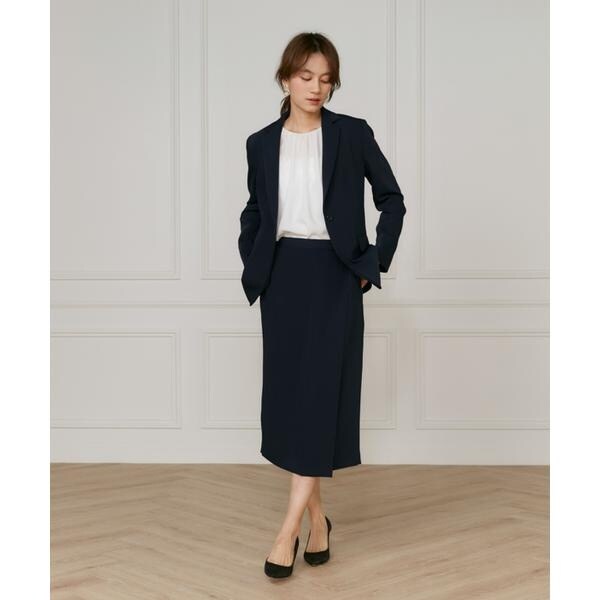 イネド（INED）/《大きいサイズ》【マルチWAYセットアップ】アシンメトリータックスカー