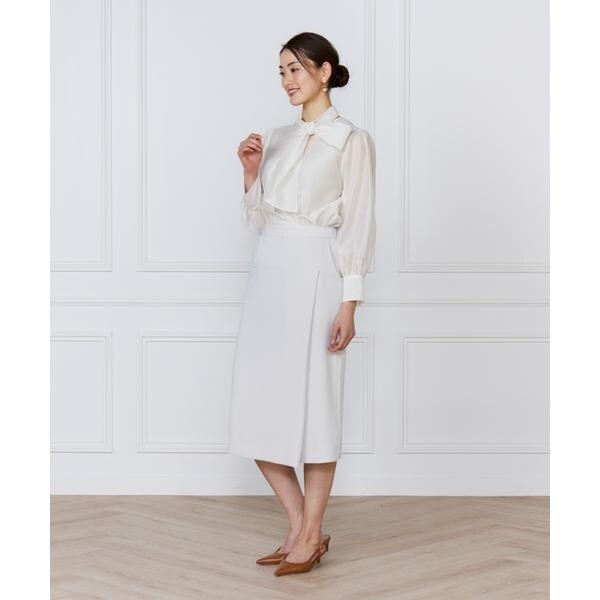 イネド（INED）/《大きいサイズ》【マルチWAYセットアップ】アシンメトリータックスカー