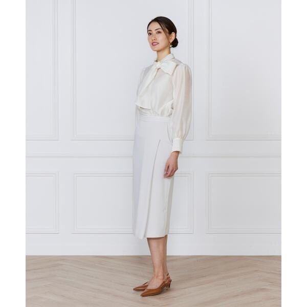 イネド（INED）/《大きいサイズ》【マルチWAYセットアップ】アシンメトリータックスカー